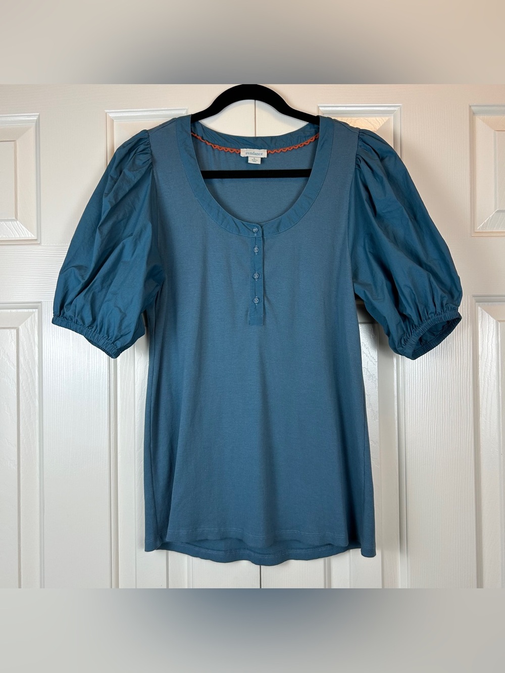 Sundance Puff Sleeve Henley Shirt